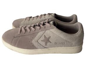 Converse Pro Leather Suede Low Grey Pink Sneakers Men's Size 14 / Women's 15.5